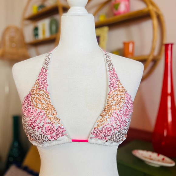 Victoria's Secret White & Sequins Swimwear - Picture 1 of 5